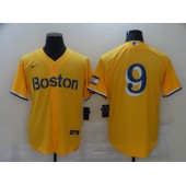 Boston Red Sox #9 Gold Nike 2021 City Connect Replica Player Cool Base Jersey
