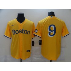 Boston Red Sox #9 Gold Nike 2021 City Connect Replica Player Cool Base Jersey