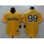 Boston Red Sox #99 Alex Verdugo Gold Nike 2021 City Connect Replica Player Cool Base Jersey
