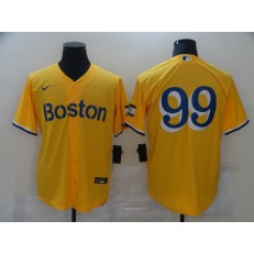Boston Red Sox #99 Alex Verdugo Gold Nike 2021 City Connect Replica Player Cool Base Jersey
