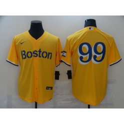 Boston Red Sox #99 Alex Verdugo Gold Nike 2021 City Connect Replica Player Cool Base Jersey