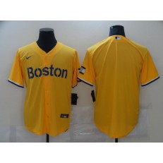 Boston Red Sox Blank Gold Nike 2021 City Connect Replica Player Cool Base Jersey