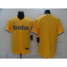 Boston Red Sox Blank Gold Nike 2021 City Connect Replica Player Flexbase Jersey