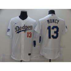 Los Angeles Dodgers #13 Max Muncy White Nike 2021 Gold Program Flexbase Jersey