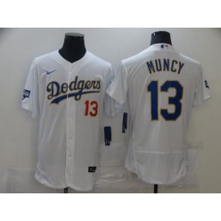 Los Angeles Dodgers #13 Max Muncy White Nike 2021 Gold Program Flexbase Jersey
