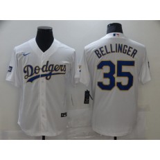 Los Angeles Dodgers #35 Cody Bellinger White Nike 2021 Gold Program Cool Base Jersey