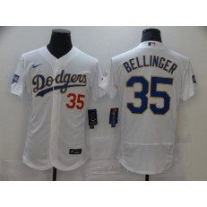 Los Angeles Dodgers #35 Cody Bellinger White Nike 2021 Gold Program Flexbase Jersey