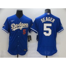 Los Angeles Dodgers #5 Corey Seager Royal Nike 2021 Gold Program Flexbase Jersey