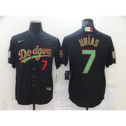 Los Angeles Dodgers #7 Julio Urias Black World Series Nike Cool Base Jersey