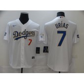 Los Angeles Dodgers #7 Julio Urias White Nike 2021 Gold Program Cool Base Jersey
