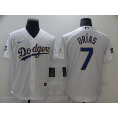 Los Angeles Dodgers #7 Julio Urias White Nike 2021 Gold Program Cool Base Jerseys