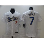 Los Angeles Dodgers #7 Julio Urias White Nike 2021 Gold Program Flexbase Jersey