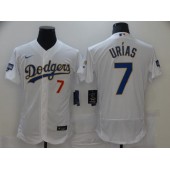 Los Angeles Dodgers #7 Julio Urias White Nike 2021 Gold Program Flexbase Jerseys