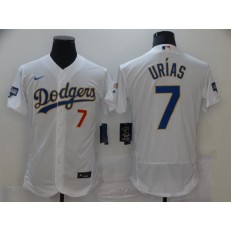 Los Angeles Dodgers #7 Julio Urias White Nike 2021 Gold Program Flexbase Jerseys