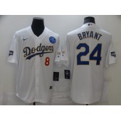Los Angeles Dodgers #8 Kobe Bryant White Nike 2021 Gold Program KB Cool Base Jersey