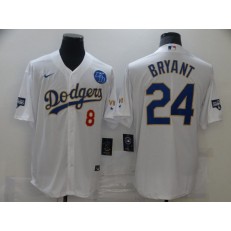 Los Angeles Dodgers #8 Kobe Bryant White Nike 2021 Gold Program KB Cool Base Jersey