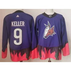 Arizona Coyotes #9 Clayton Keller Purple 2020 21 Reverse Retro Adidas Jersey