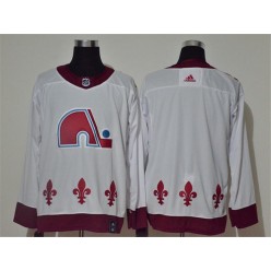 Colorado Avalanche Blank White 2020-21 Reverse Retro Adidas Jersey