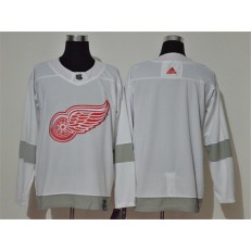 Detroit Red Wings Blank White 2020-21 Reverse Retro Adidas Jersey