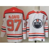 Edmonton Oilers #97 Connor McDavid White 2020-21 Reverse Retro Adidas Jersey