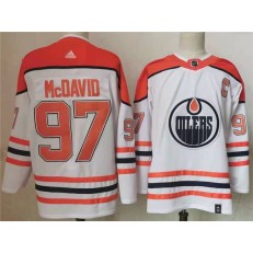 Edmonton Oilers #97 Connor McDavid White 2020-21 Reverse Retro Adidas Jersey