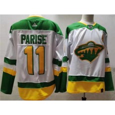 Minnesota Wild #11 Zach Parise White 2020-21 Reverse Retro Adidas Jersey