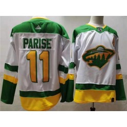 Minnesota Wild #11 Zach Parise White 2020-21 Reverse Retro Adidas Jersey