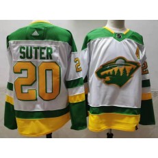 Minnesota Wild #20 Ryan Suter White 2020-21 Reverse Retro Adidas Jersey