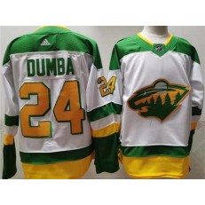 Minnesota Wild #24 Matt Dumba White 2020-21 Reverse Retro Adidas Jersey