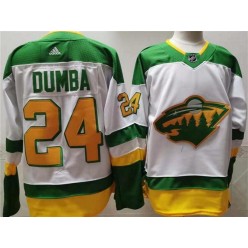 Minnesota Wild #24 Matt Dumba White 2020-21 Reverse Retro Adidas Jersey