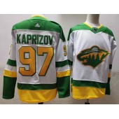 Minnesota Wild #97 Kirill Kaprizov White 2020-21 Reverse Retro Adidas Jersey