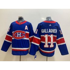 Montreal Canadiens #11 Brendan Gallagher Blue 2020-21 Reverse Retro Adidas Jersey