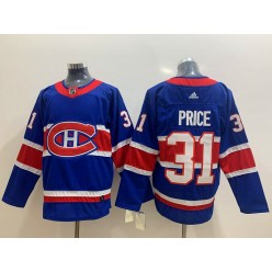 Montreal Canadiens #31 Carey Price Blue 2020-21 Reverse Retro Adidas Jersey