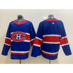 Montreal Canadiens Blank Blue 2020-21 Reverse Retro Adidas Jersey