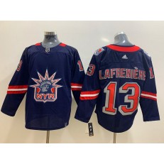 New York Rangers #13 Alexis Lafreniere Navy 2020-21 Reverse Retro Adidas Jersey