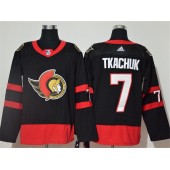 Ottawa Senators #7 Brady Tkachuk Black 2020-21 Reverse Retro Adidas Jersey