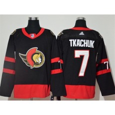 Ottawa Senators #7 Brady Tkachuk Black 2020-21 Reverse Retro Adidas Jersey