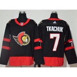 Ottawa Senators #7 Brady Tkachuk Black 2020-21 Reverse Retro Adidas Jersey