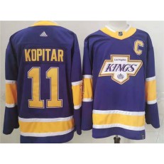 Los Angeles Kings #11 Anze Kopitar Purple 2020-21 Reverse Retro Adidas Jersey