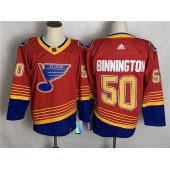 St.Louis Blues #50 Jordan Binnington Red 2020-21 Reverse Retro Adidas Jersey