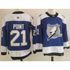 Tampa Bay Lightning #21 Brayden Point Blue 2020-21 Reverse Retro Adidas Jersey
