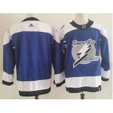 Tampa Bay Lightning Blank Blue 2020-21 Reverse Retro Adidas Jersey