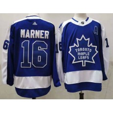 Toronto Maple Leafs #16 Mitchell Marner Blue 2020-21 Reverse Retro Adidas Jersey