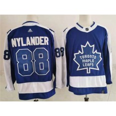 Toronto Maple Leafs #88 William Nylander Blue 2020-21 Reverse Retro Adidas Jersey