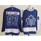 Toronto Maple Leafs #97 Joe Thornton Blue 2020-21 Reverse Retro Adidas Jersey