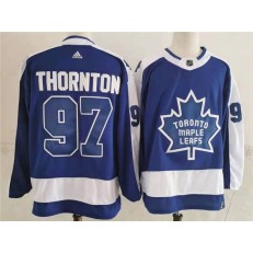 Toronto Maple Leafs #97 Joe Thornton Blue 2020-21 Reverse Retro Adidas Jersey