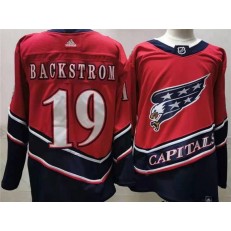 Washington Capitals #19 Nicklas Backstrom Red 2020-21 Reverse Retro Adidas Jersey