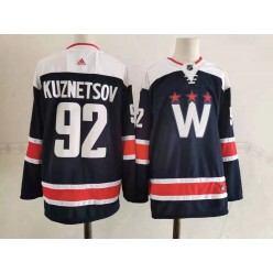 Washington Capitals #92 Evgeny Kuznetsov Navy 2020-21 Adidas Jersey