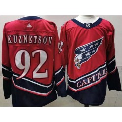 Washington Capitals #92 Evgeny Kuznetsov Red 2020-21 Reverse Retro Adidas Jersey