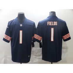 Chicago Bears #1 Justin Fields Black 2021 NFL Draft Vapor Untouchable Limited Jersey